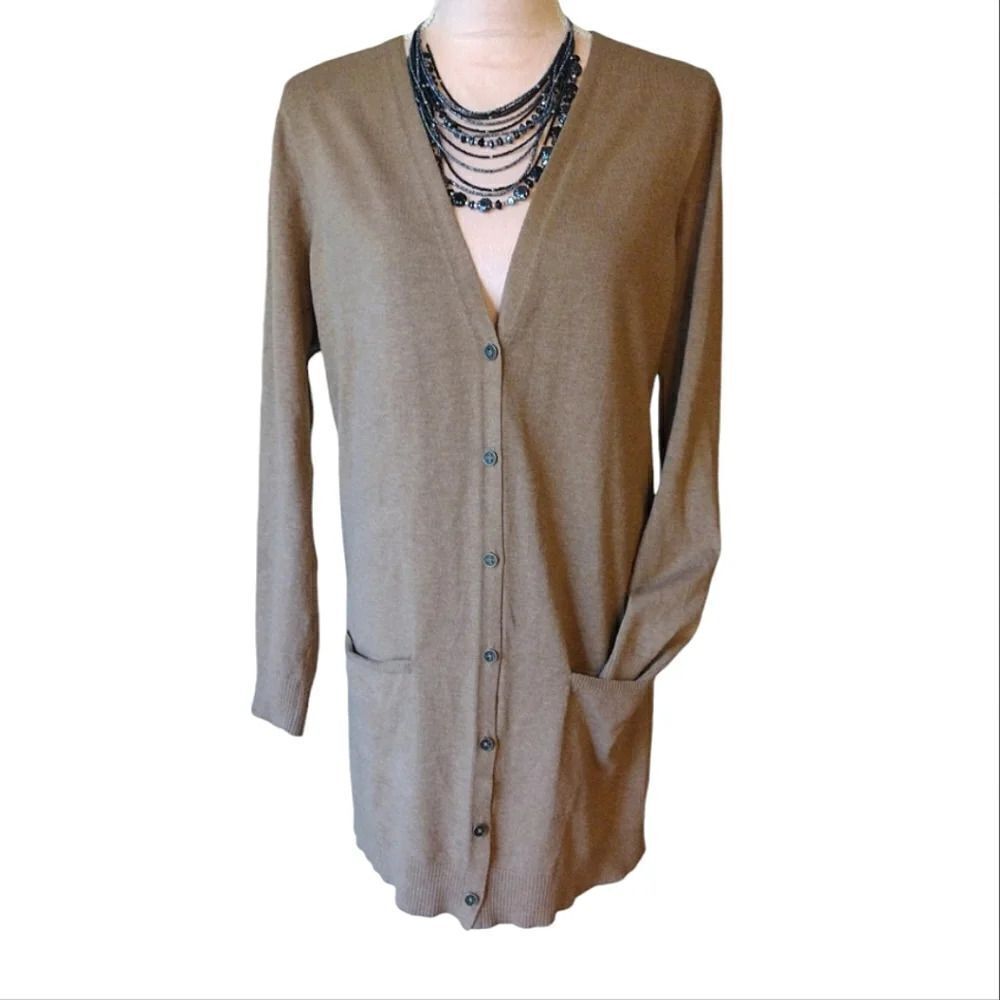 Maurices Brown Solid Tunic Button Front Boyfriend… - image 5